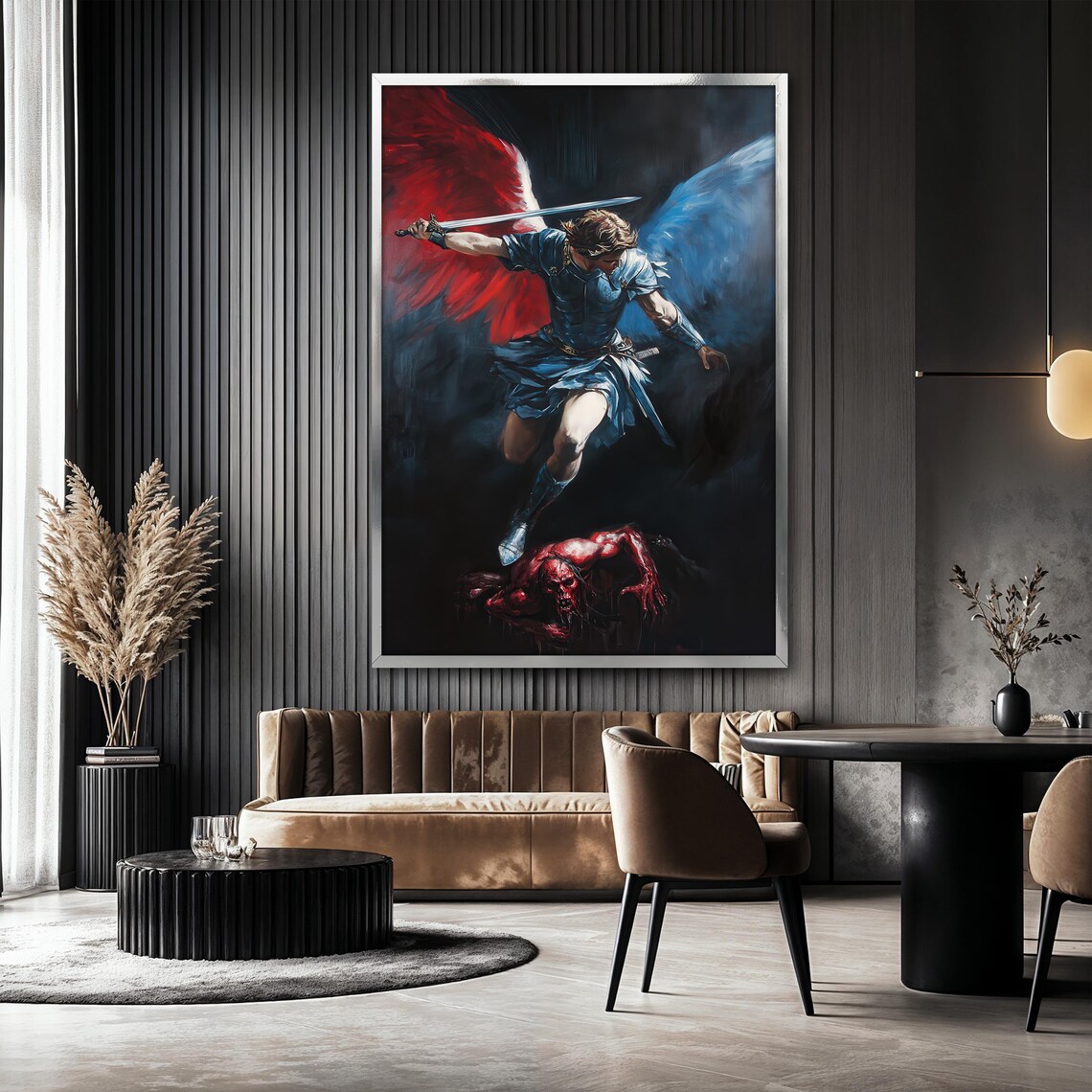 Archangel Michael Painting, Warrior Angel Wall Art - Image 2
