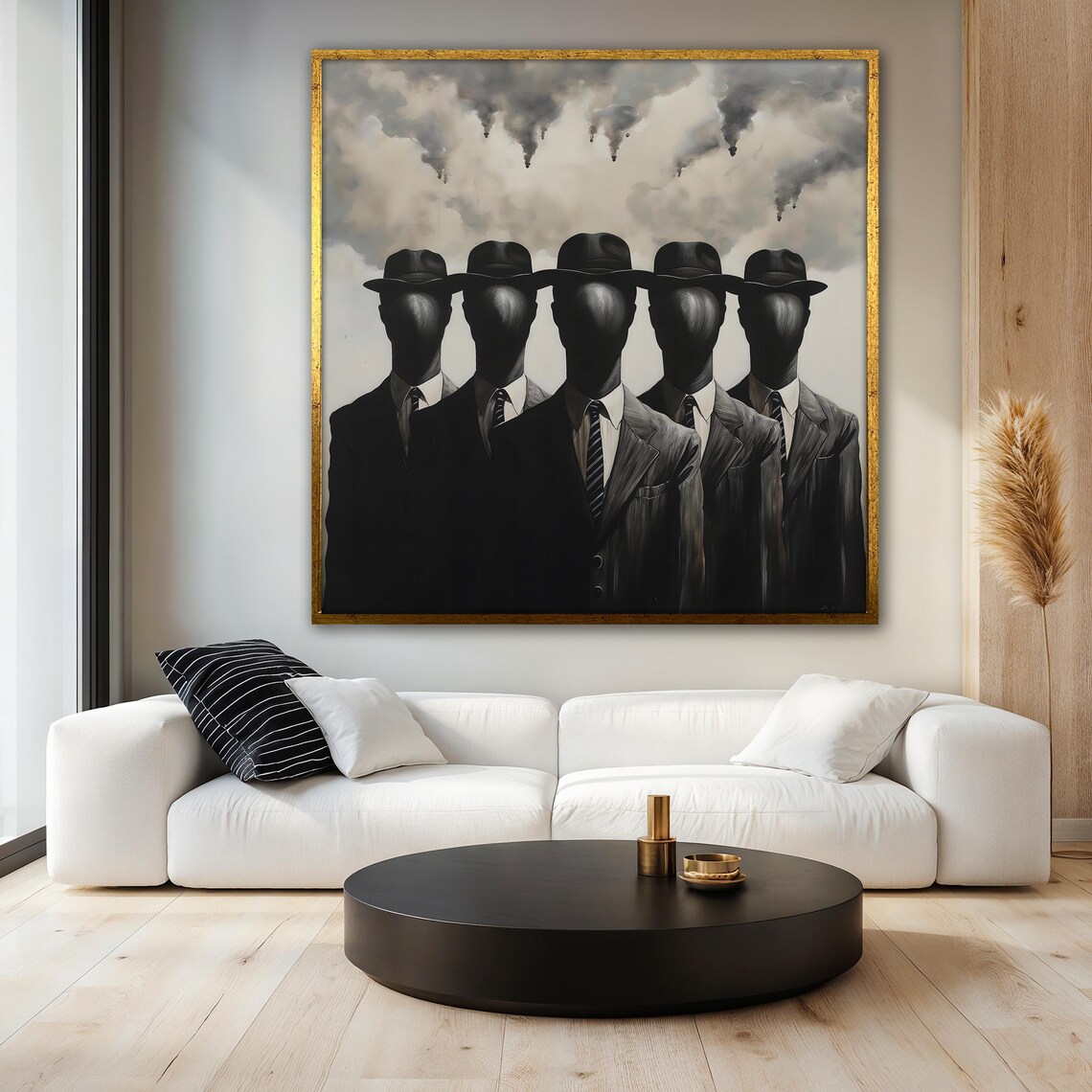 Ren Magritte, Surreal Faceless Men Art Print - Image 3
