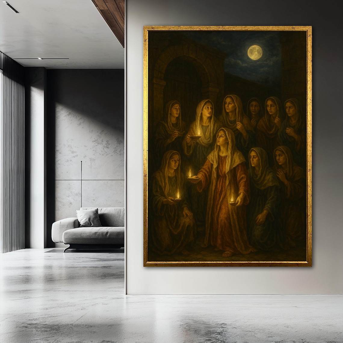Parable Of The Ten Virgins, Christian Faith Art Print - Image 3