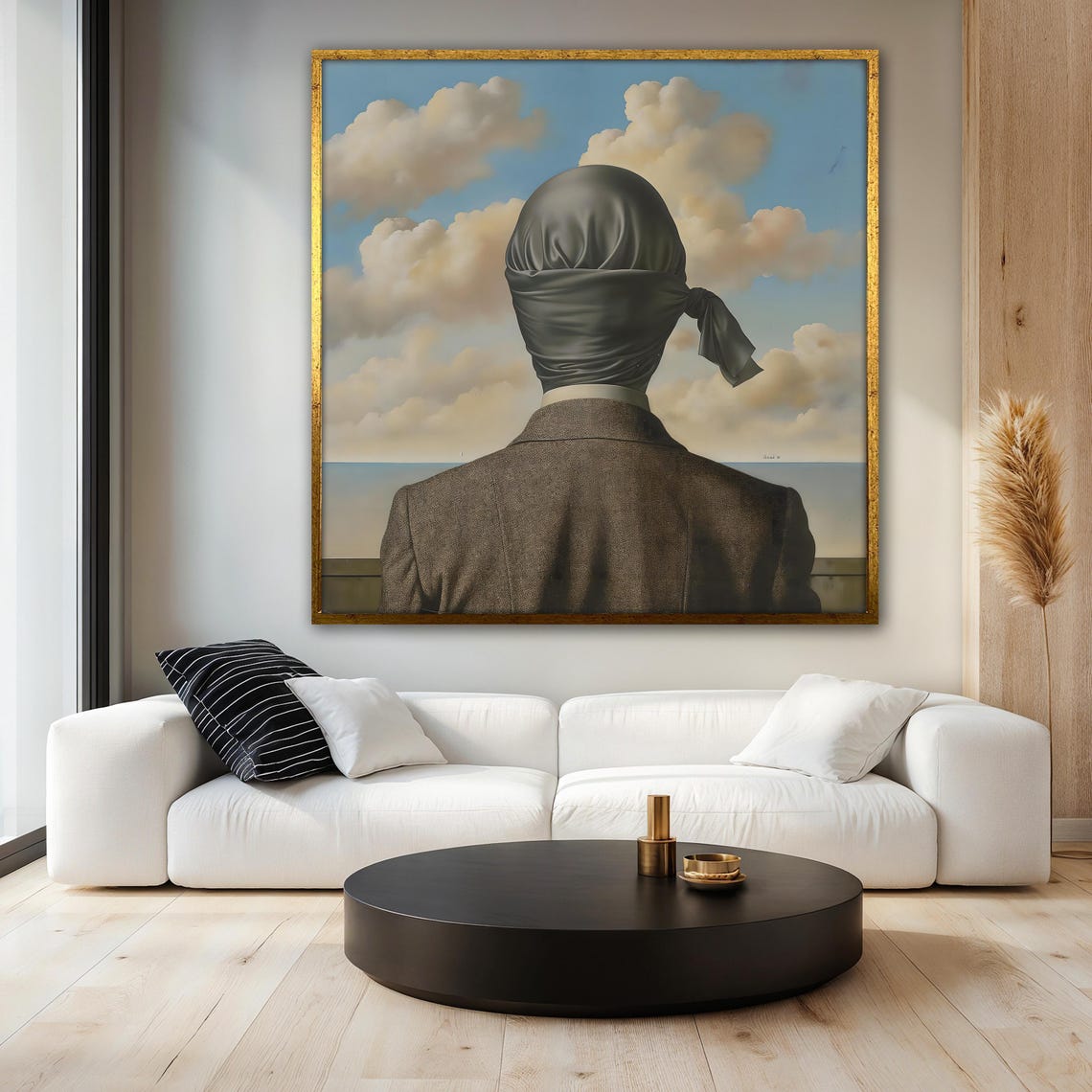 The Happy Donor Painting Ren Magritte Surreal Wall Art Mysterious Man Artwork Unique Gift Idea Conceptual Home Decor - Image 3