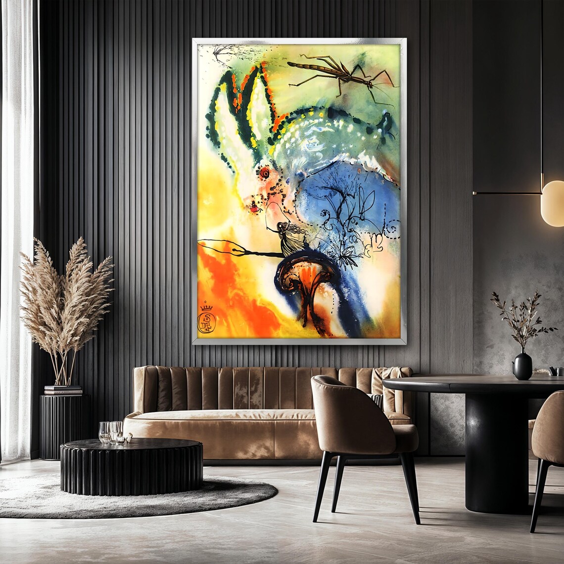Colorful Rabbit Painting, Salvador Dali Surreal Bunny - Image 2