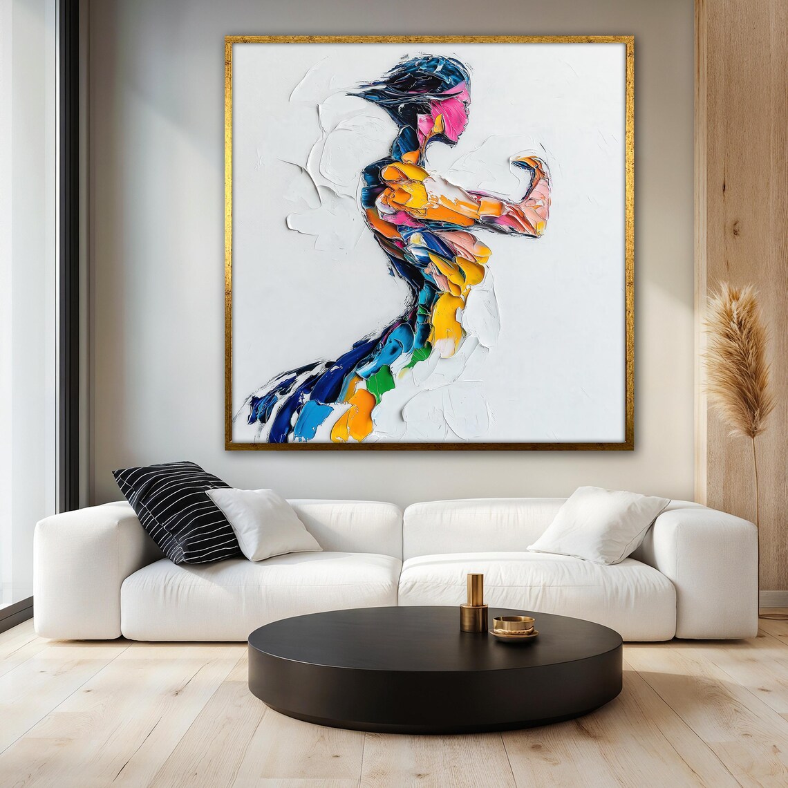 Colorful Woman Print, Abstract Female Silhouette - Image 3