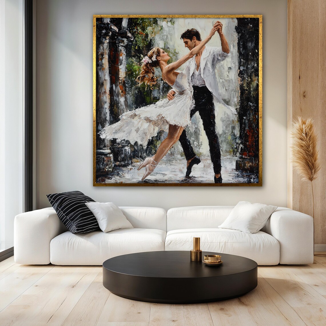 Romantic Couple Dancing Painting, Ballet Lovers - Image 3