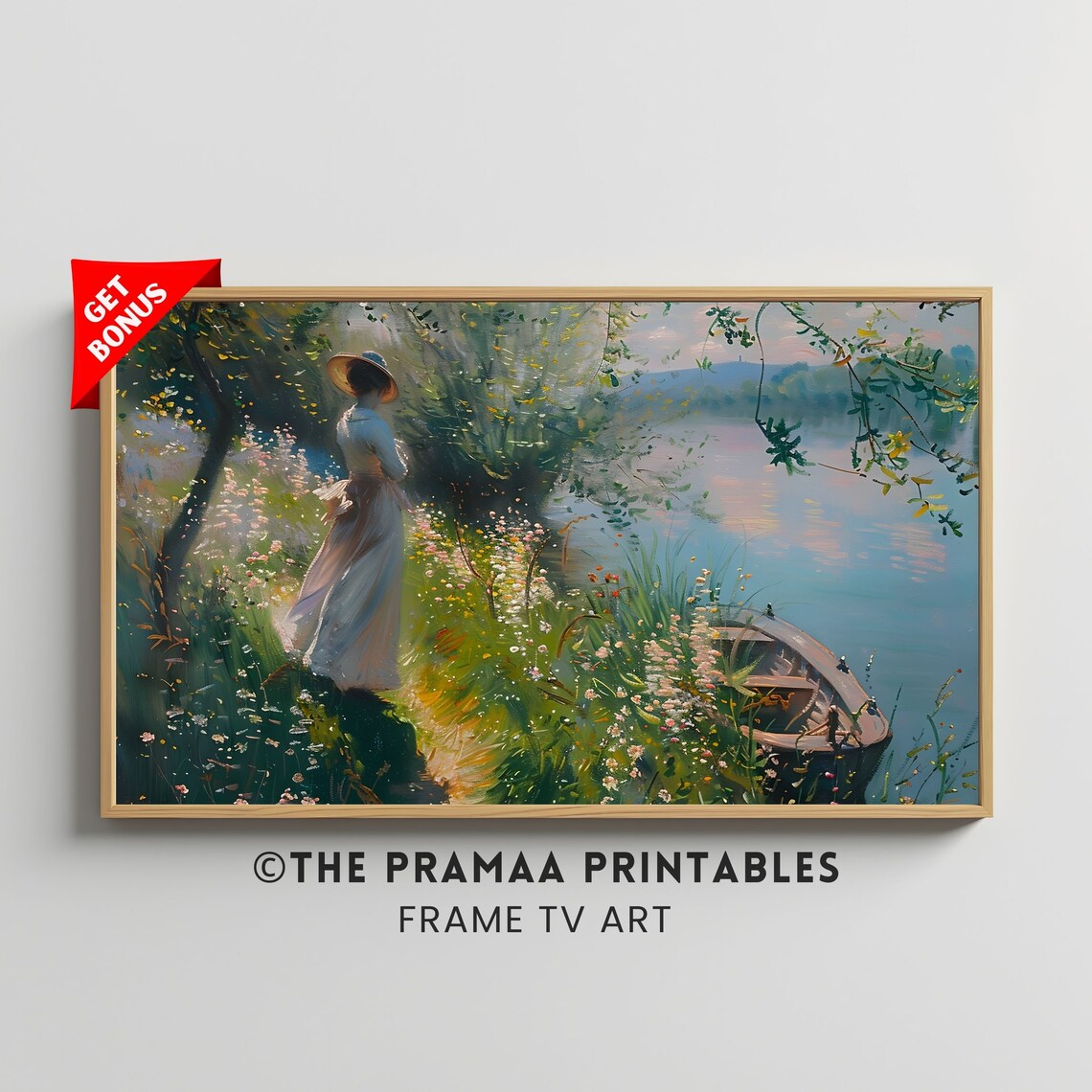 Nine Piece Vintage Coastal and Landscape Painting Collection Poster - Image 3