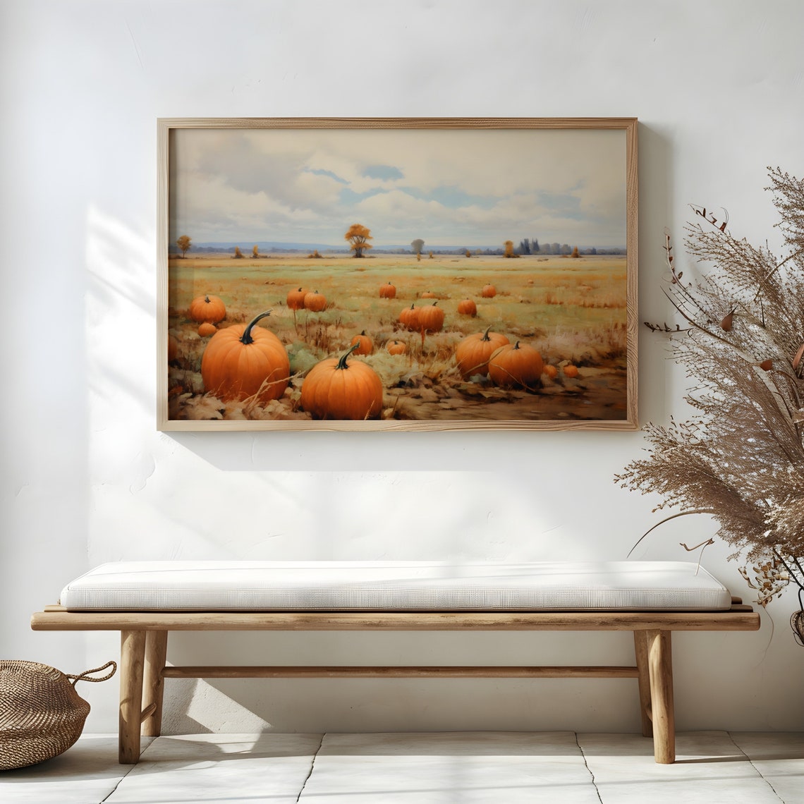 Pumpkin Field Harvest Autumn Landscape Fall Pumpkins Patch Poster - Image 3