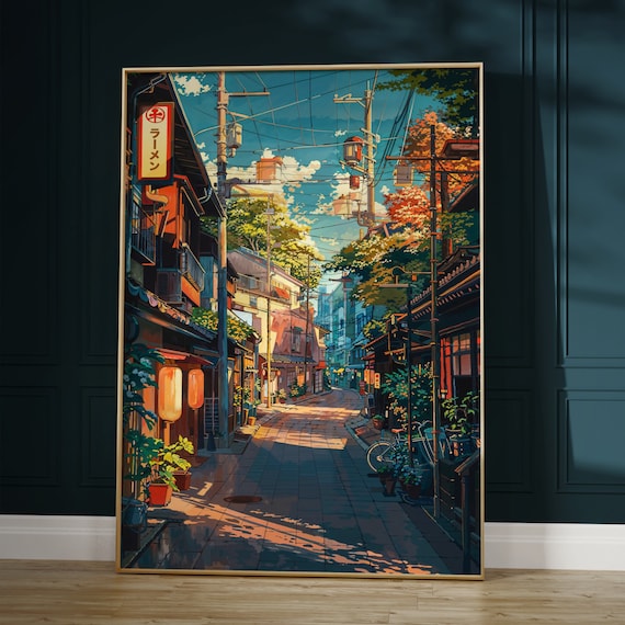 Tokyo Cityscape Manga-Style Travel Poster