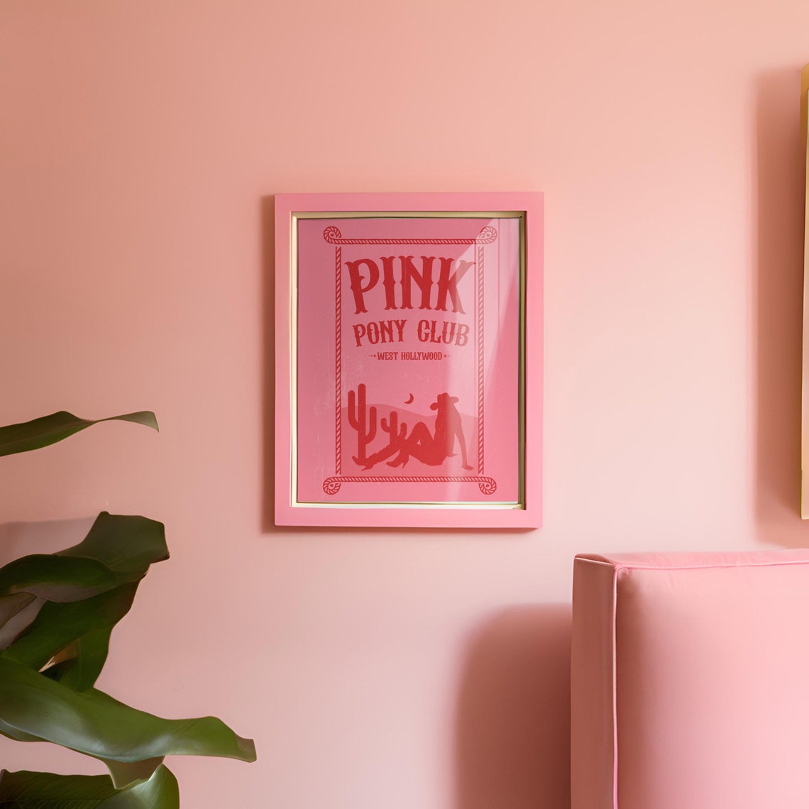 Pink Pony Club Art Print Chappell Roan Wall Art Music Song Lyrics Poster Red And Pink Matchbook Print Retro Cowgirl Queer Prints - Image 2
