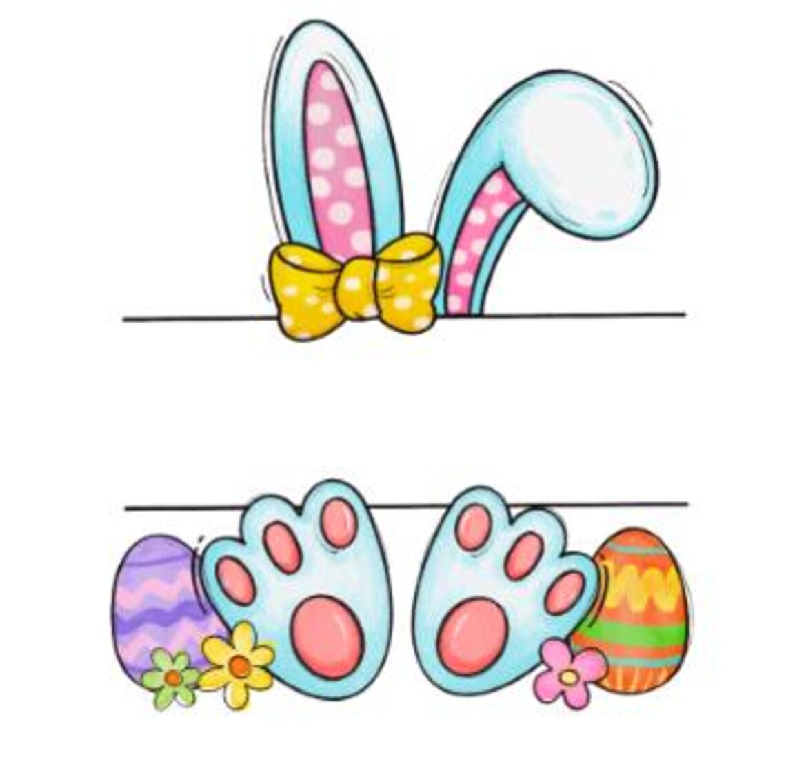Personalized Easter Bunny Custom Art Print