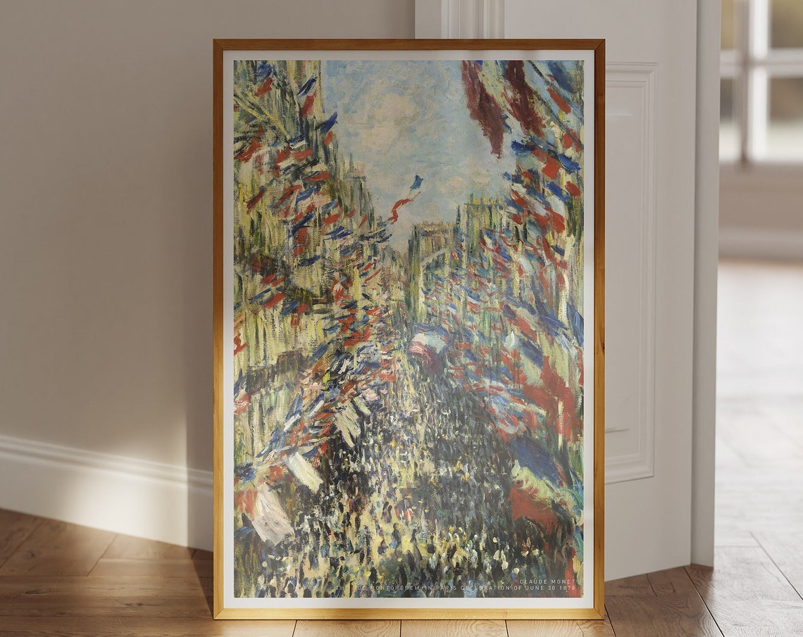 Claude Monet Rue Montorgueil Paris Flag Celebration 1878 Poster