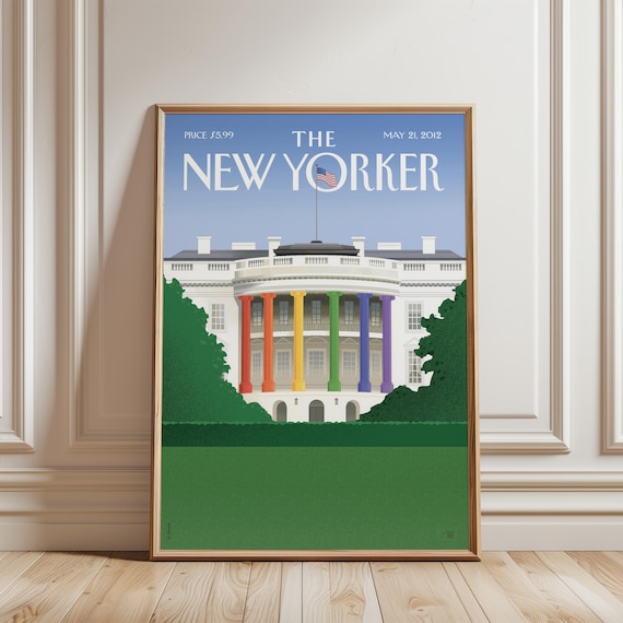 The New Yorker May 21 2012 White House Rainbow Columns Landmark Poster