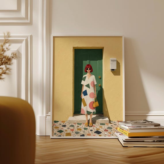 Modern Fashion Woman Art Print