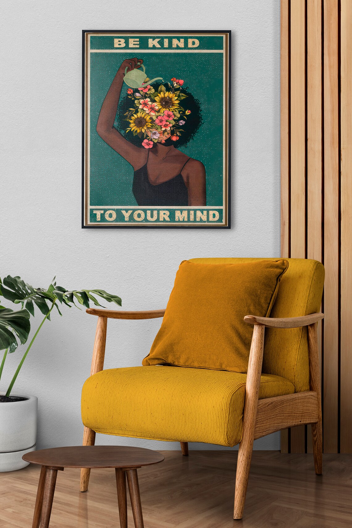 Be Kind To Your Mind Vintage Poster Print - Image 3