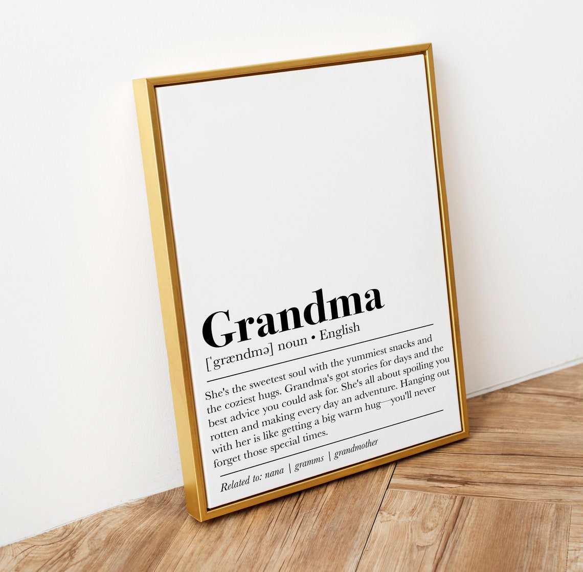 Grandma Definition Print Grandma Wall Art Grandma Poster Grandma Print Grandmas Day Gift Grandma Gift Grandmother Definition - Image 2