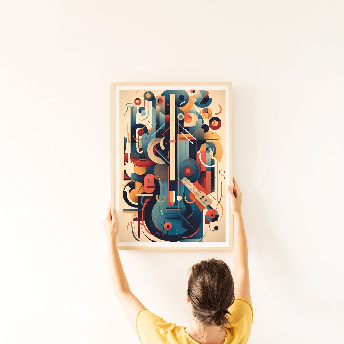 Abstract Music Instruments Wall Art Print