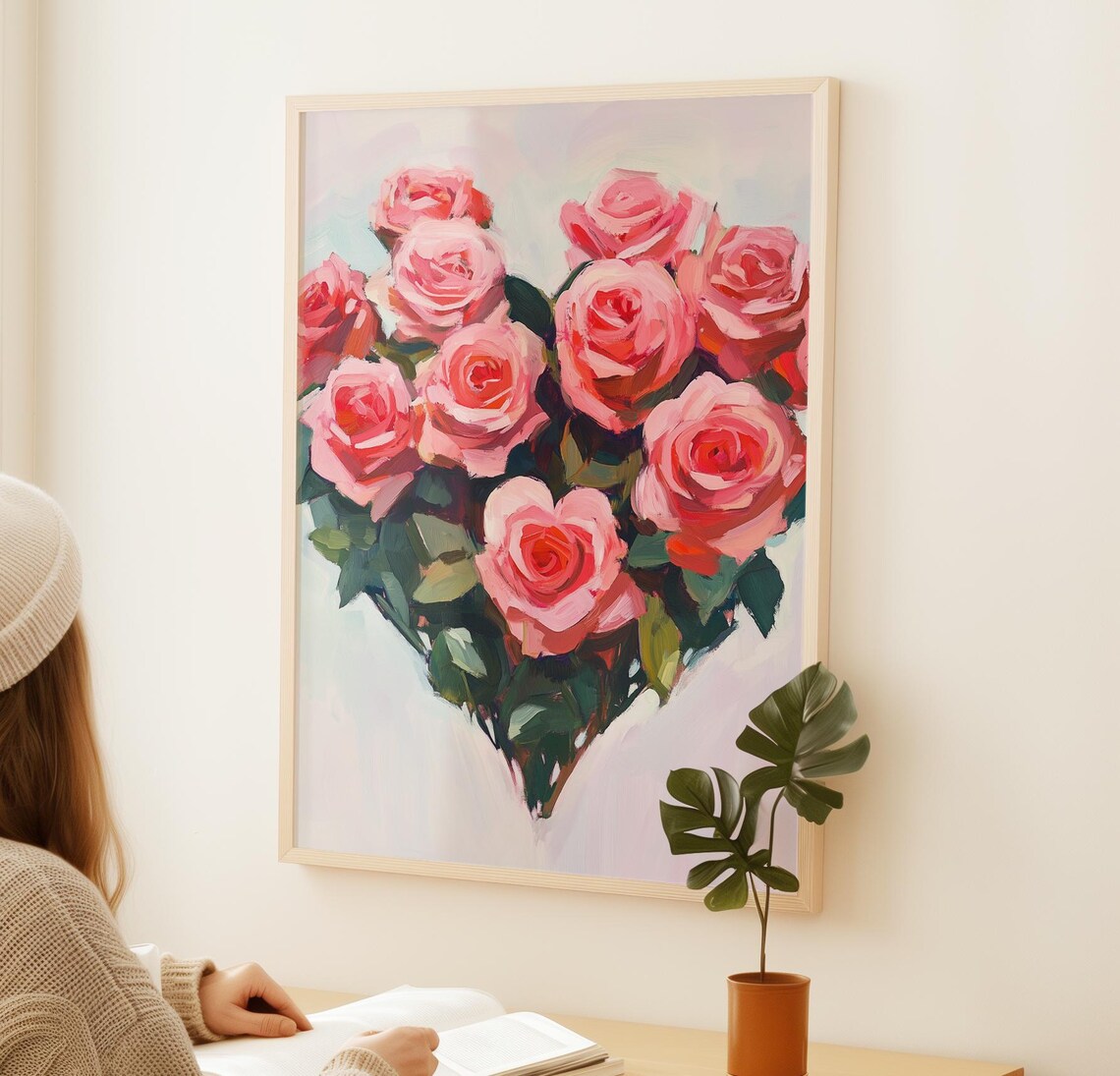 Flower Bouquet Roses Valentine Floral Art Print - Image 2