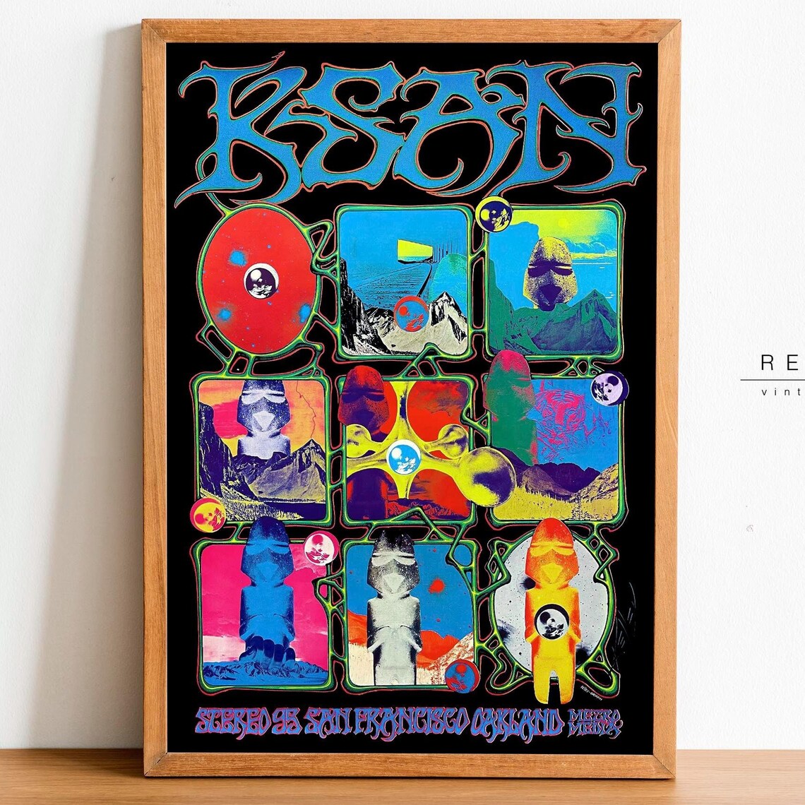 Vintage KSAN Stereo 95 San Francisco Psychedelic Radio Poster