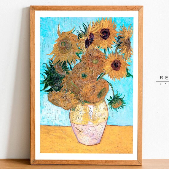 Van Gogh Sunflowers Print Wall Art Van Goghs Flowers Floral Oil Painting Pt43