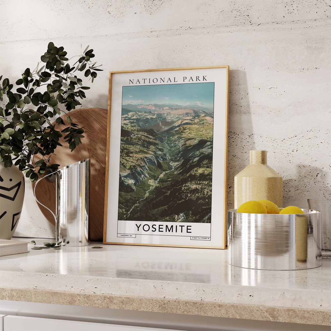Yosemite National Park Travel Print Yosemite California Travel Poster Yosemite Park Gift Yosemite Travel Print Yosemite California Art - Image 2