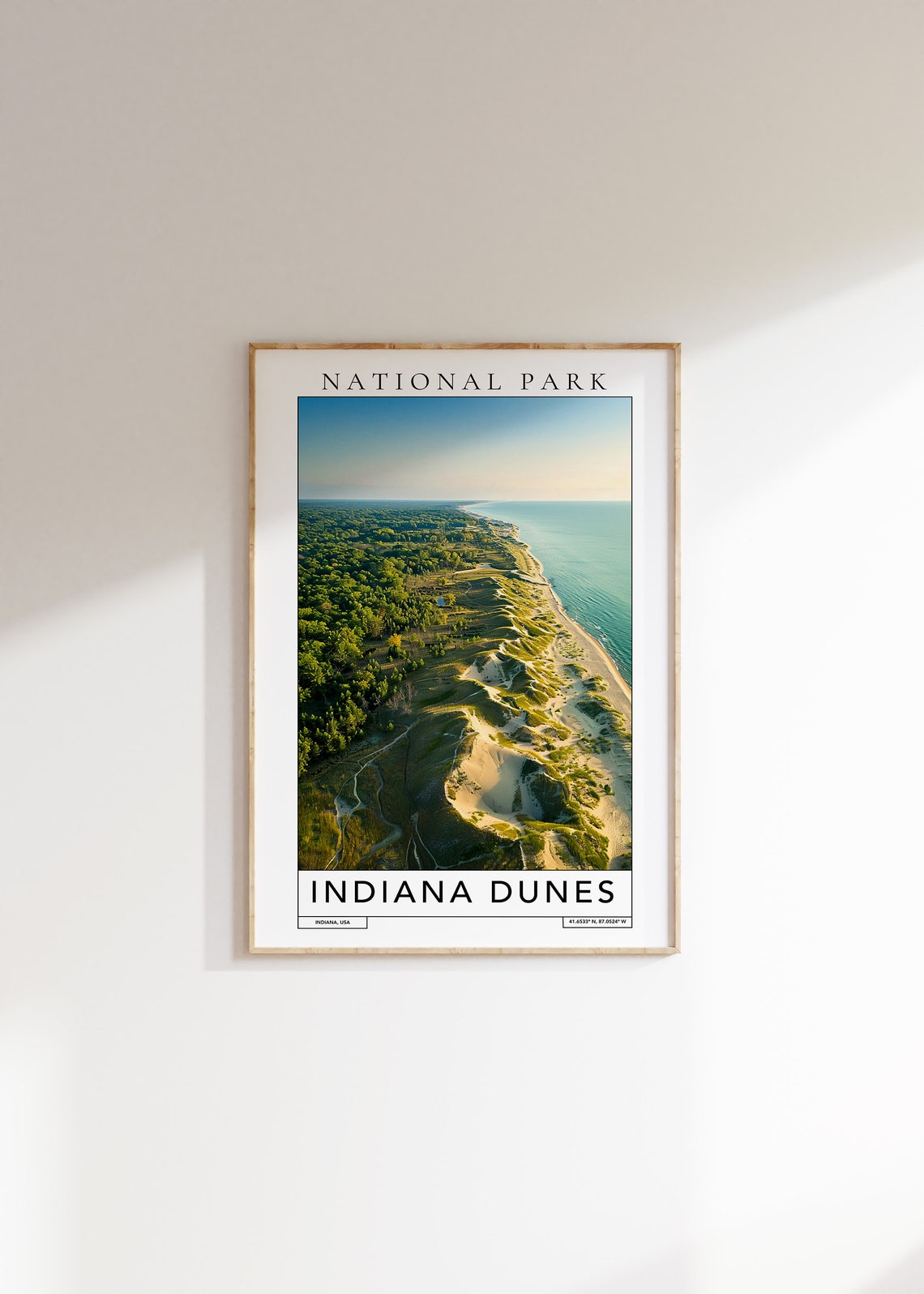 Indiana Dunes National Park Travel Print Indiana Dunes Travel Poster United States Print Travel Print National Park Wall Art