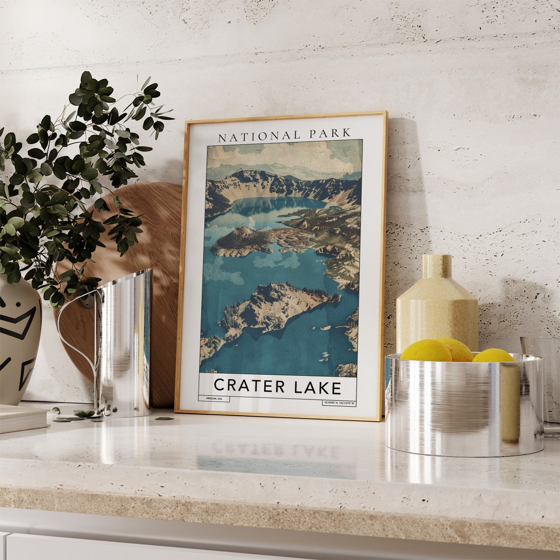 Crater Lake National Park Travel Print Crater Lake South Oregon Print Crater Lake National Park Crater Lake National Park Poster Print - Image 2