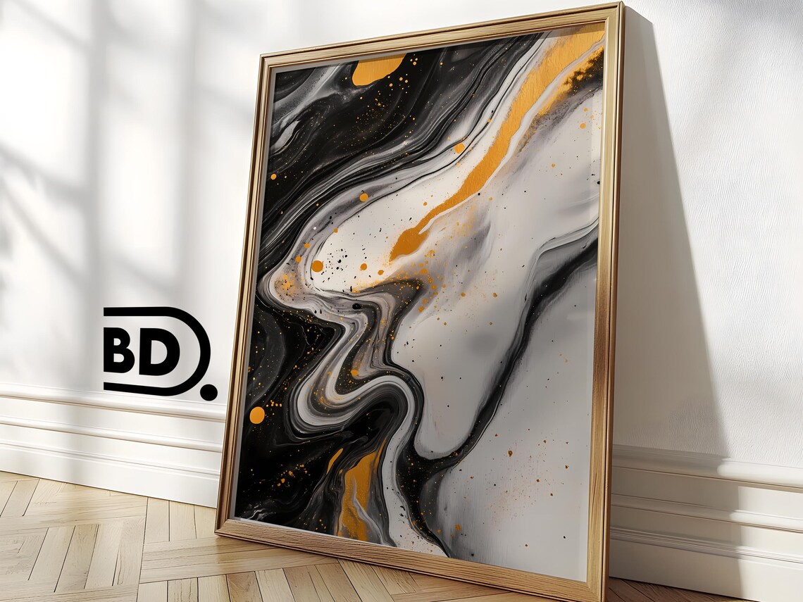 Abstract Minimalist Brushstroke Design, Japandi Decor - Image 3