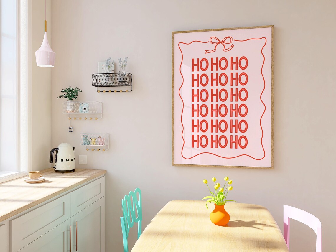 Coquette Christmas, Trendy Holiday Aesthetic Art Print