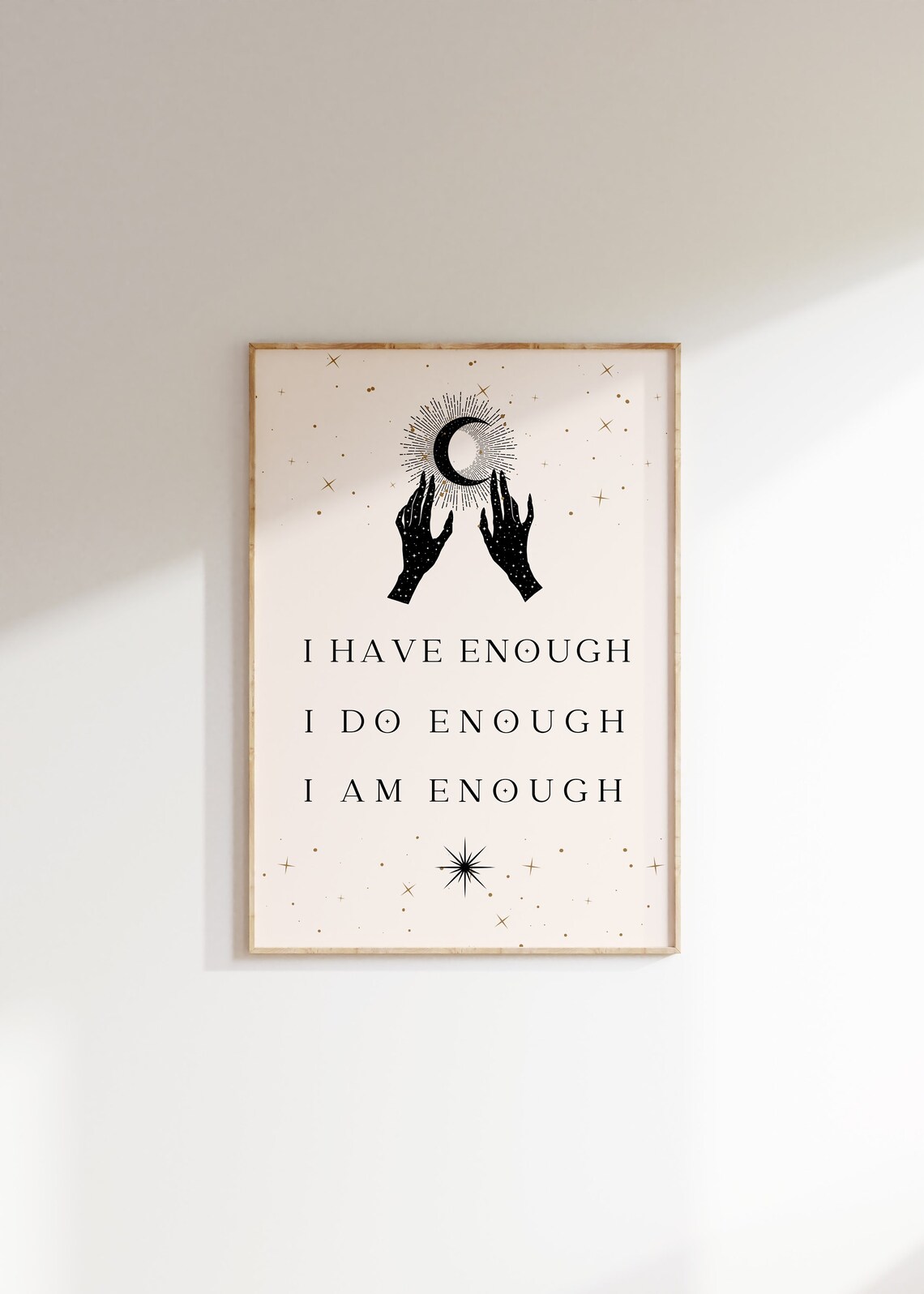 I Am Enough Quote Wall Art Self Love Inspirational Print Affirmation Poster Minimalist Care Quotes