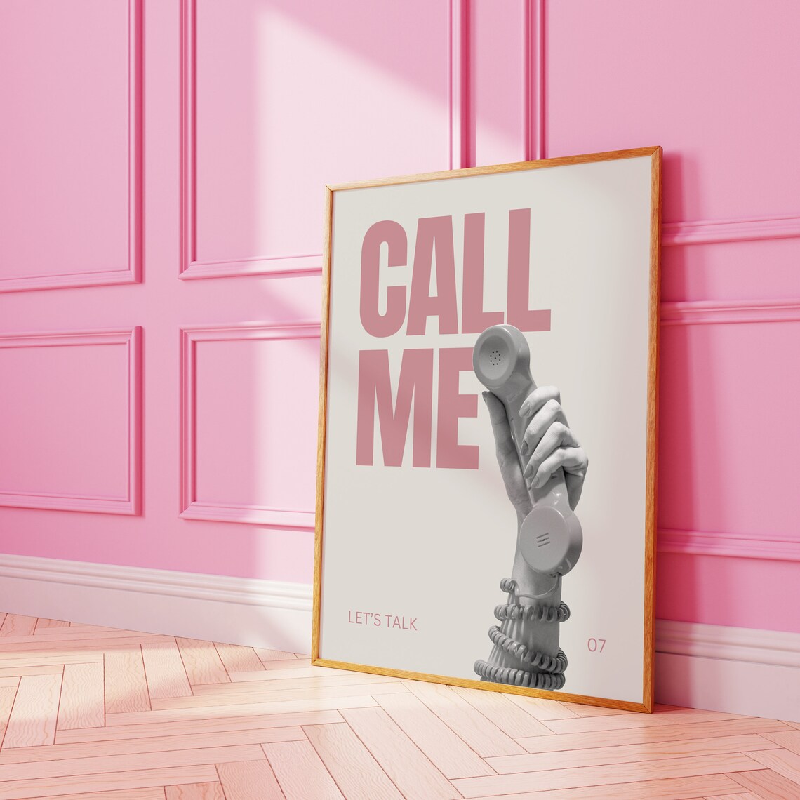 Retro Phone Photograph Art Print, Y2K Pink Grey - Image 2
