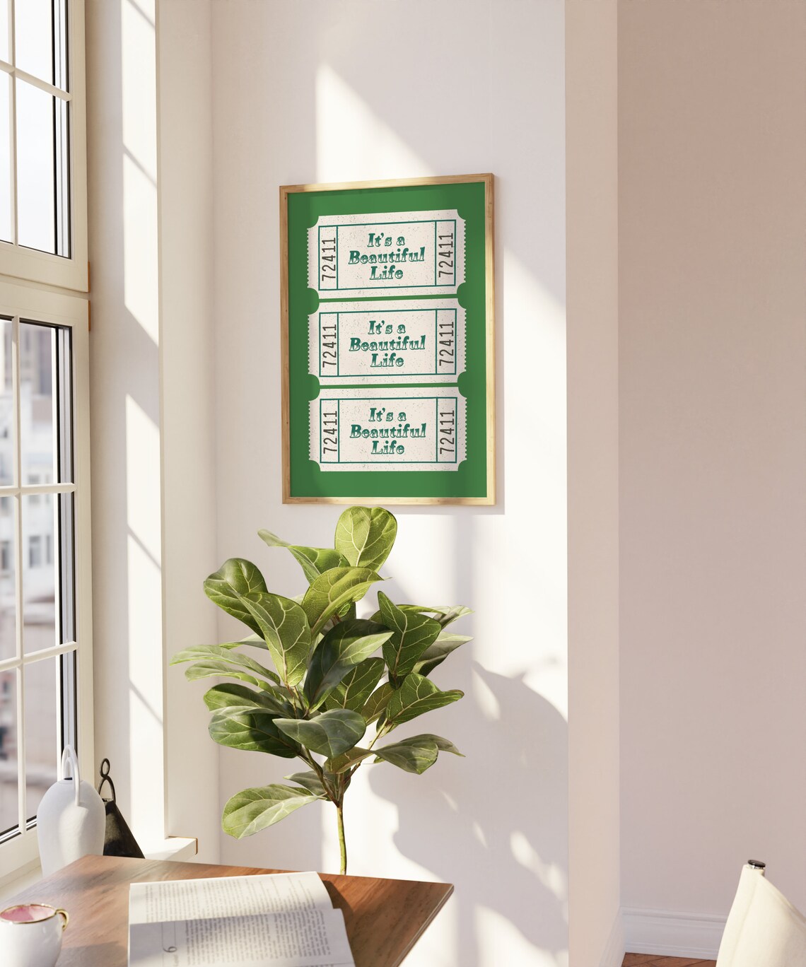 Its A Beautiful Life Ticket Print, Retro Poster - Image 2