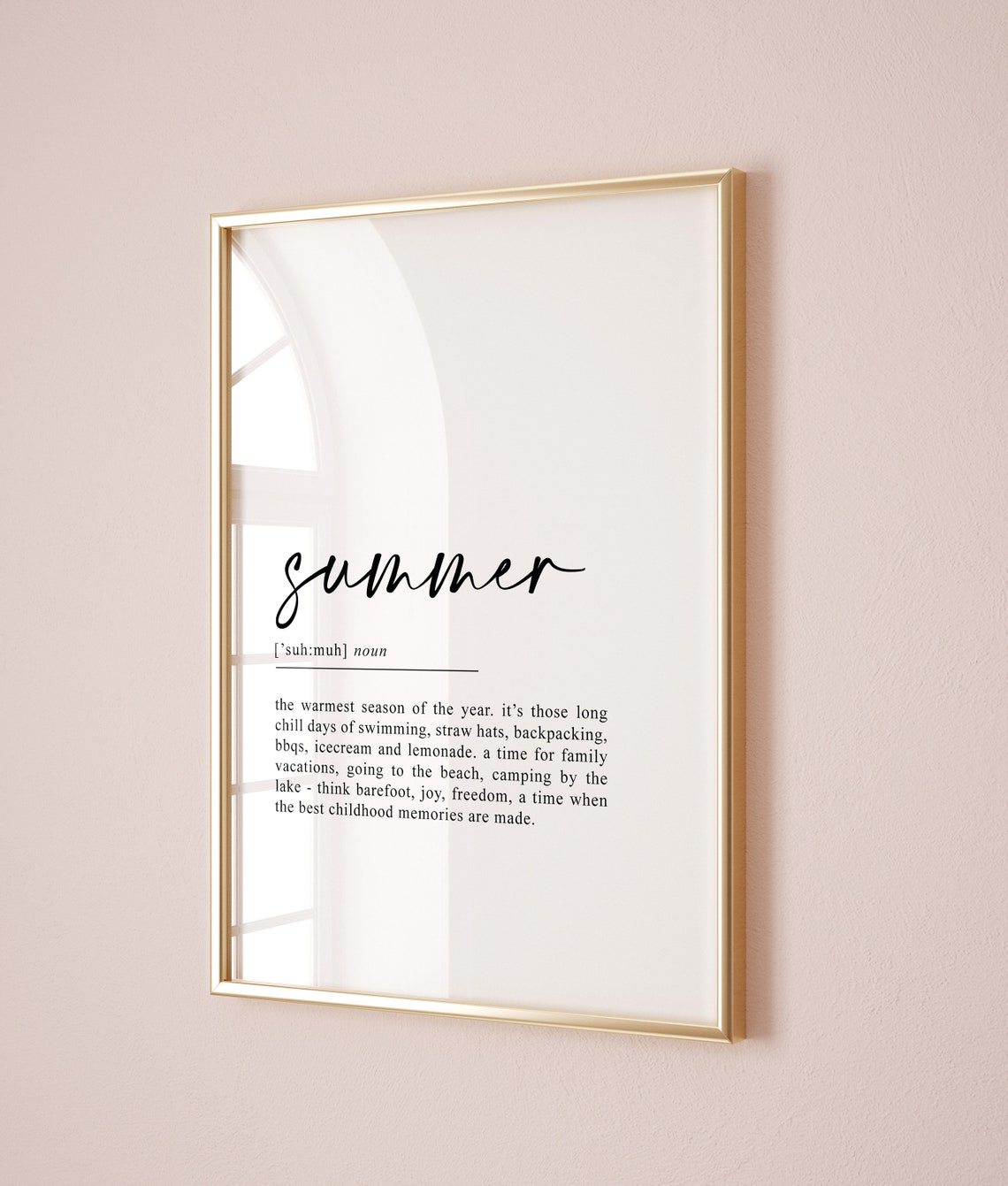 Summer Definition Word Art Dictionary Meaning Typography Poster - Image 2