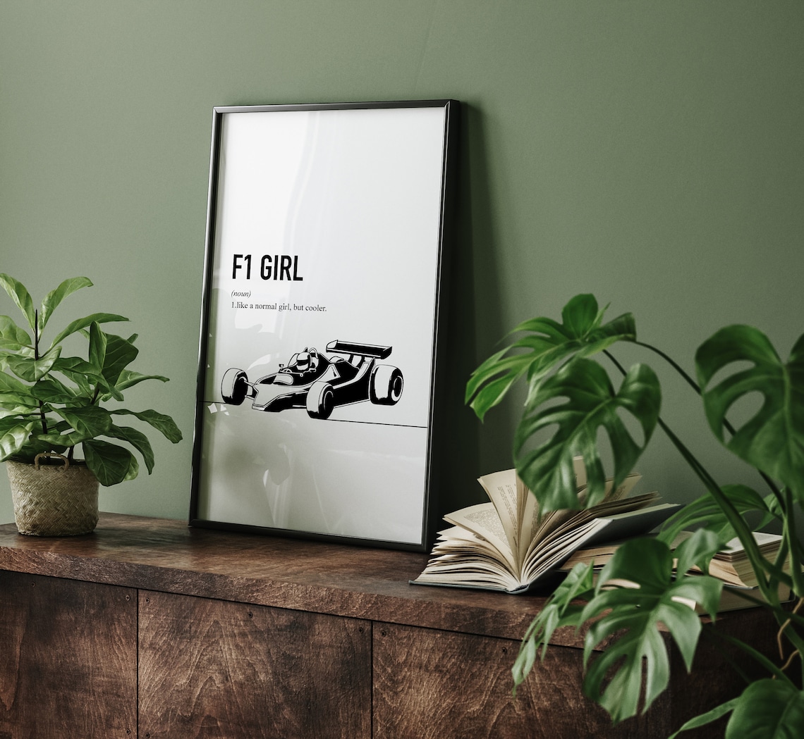 Formula One Racing Car Art Print, Teen Room Decor - Image 2