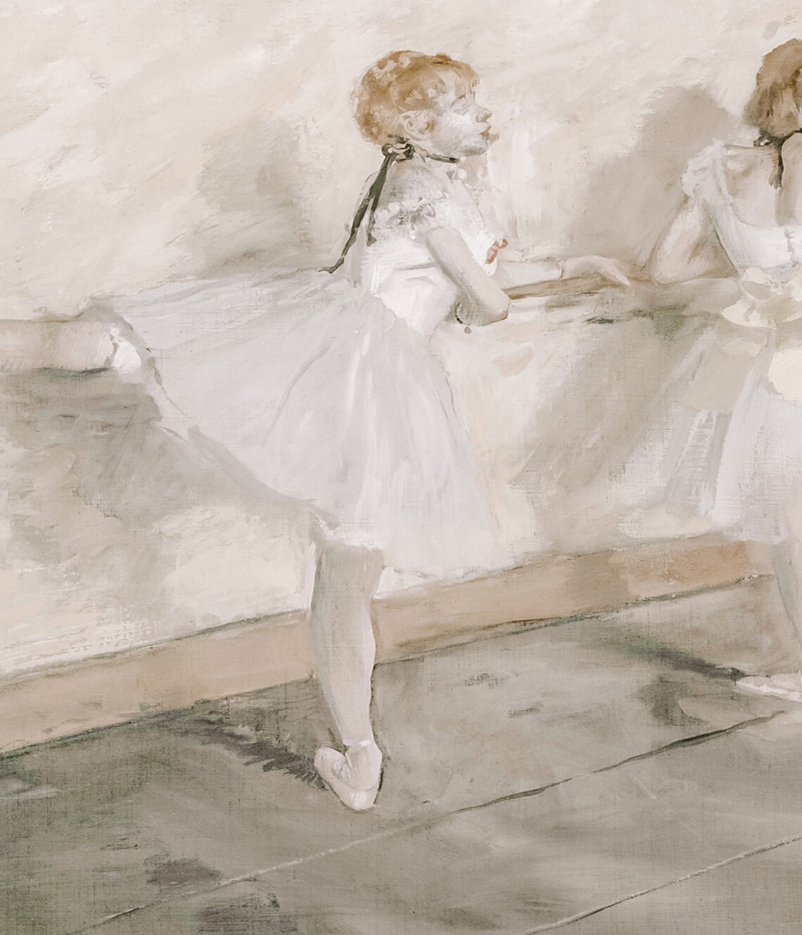 Degas Inspired Ballerinas At The Barre Vintage Ballet Poster - Image 2