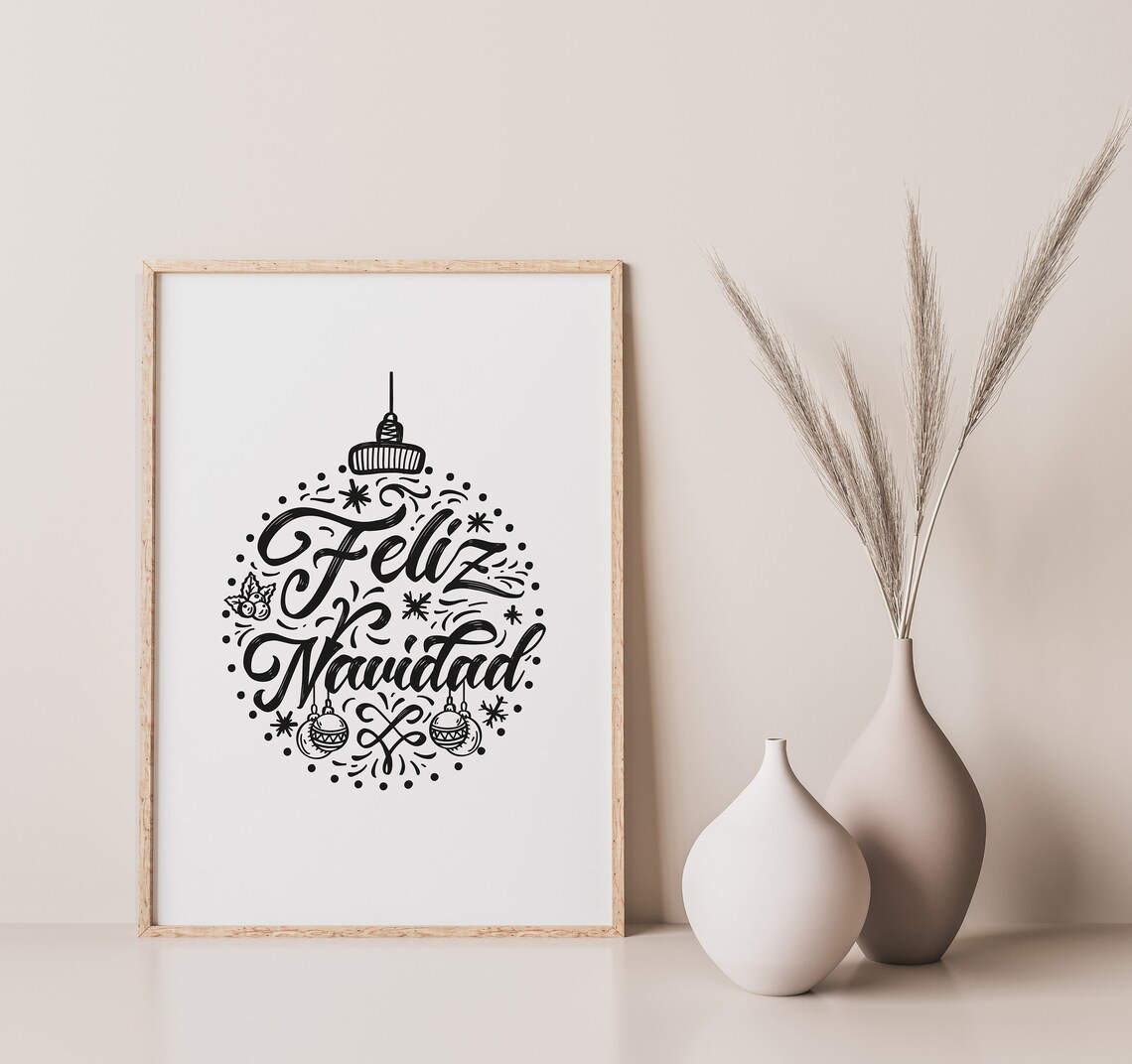 Feliz Navidad Christmas Holiday Wall Art Poster - Image 2
