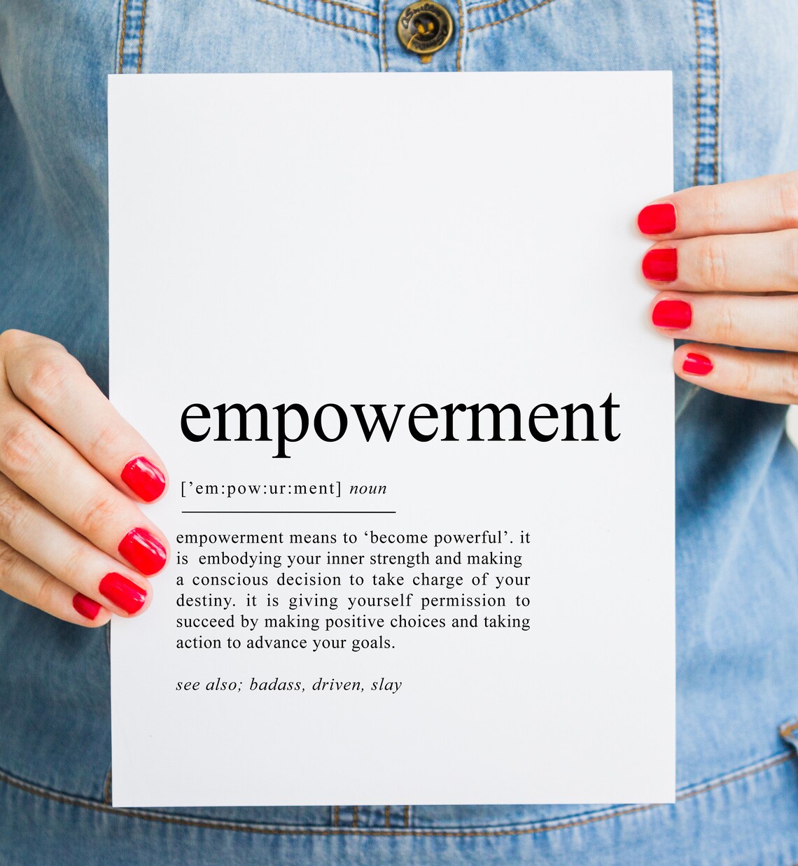 Empowerment Definition Art Print, Empowered Woman Gift - Image 2
