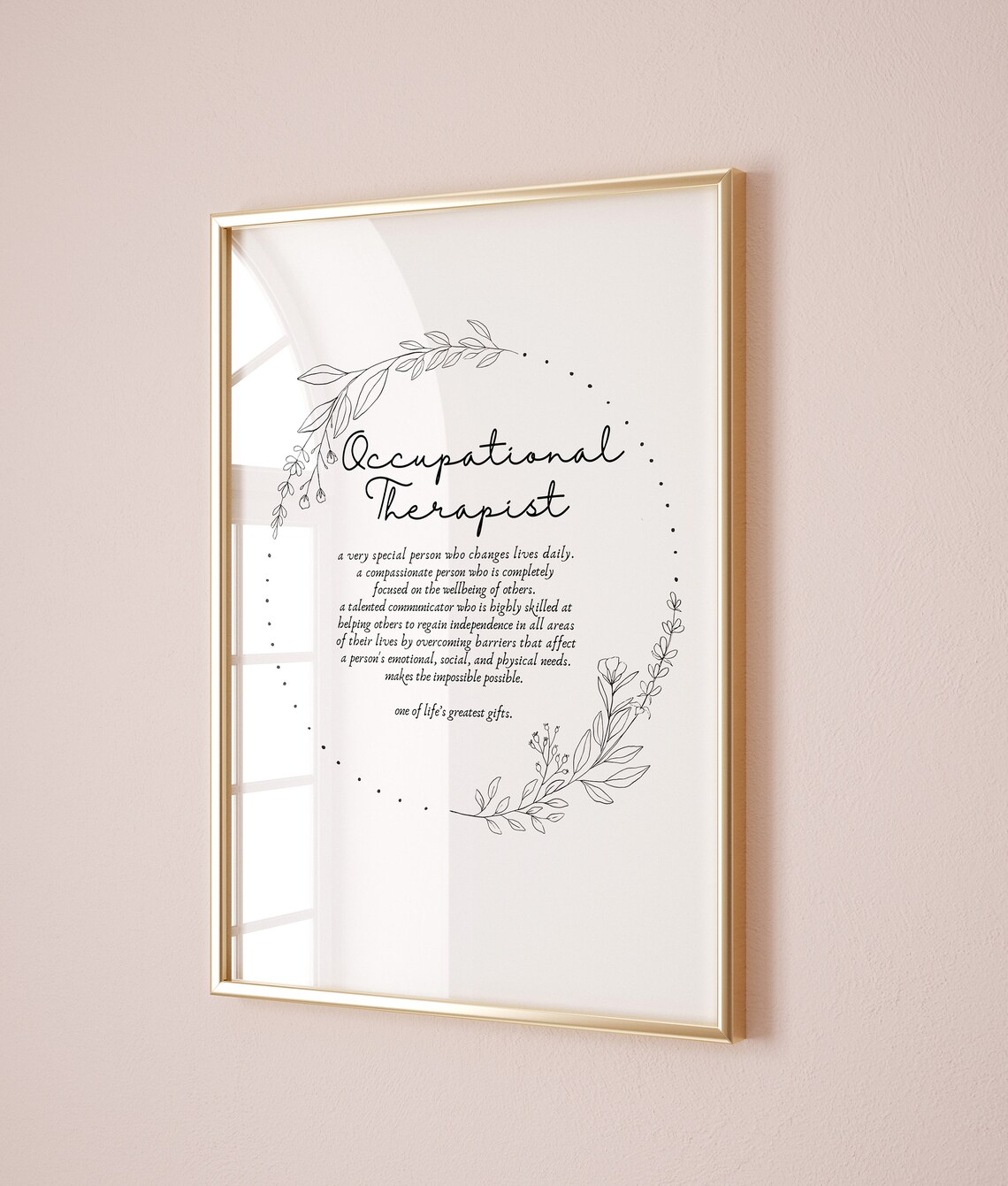 Occupational Therapist Definition Art Print, Gift