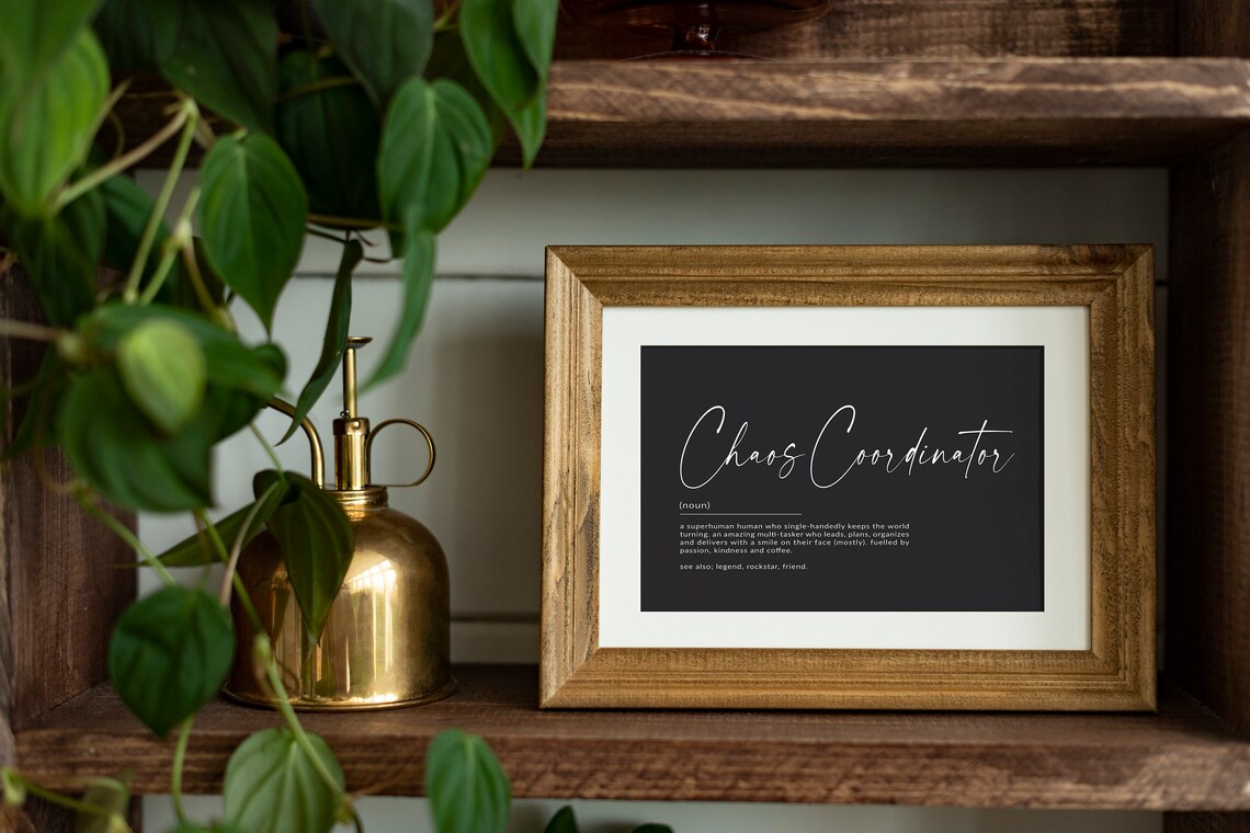 Chaos Coordinator Funny Typography Art Print - Image 2
