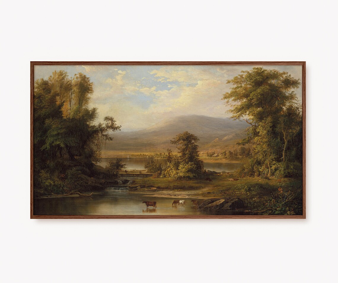 Vintage Landscape Oil-Painting Style Art Print