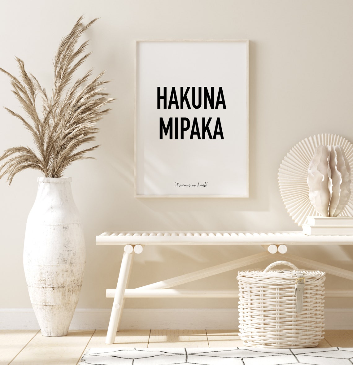 Hakuna Mipaka It Means No Limits Bold Minimalist Quote Poster - Image 2