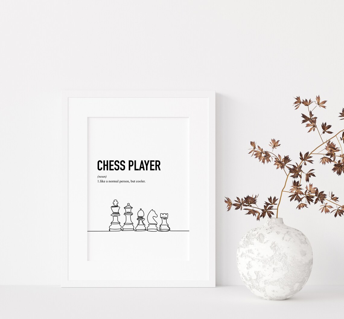 Chess Decor Poster Print, Gift for Chess Player - Image 2