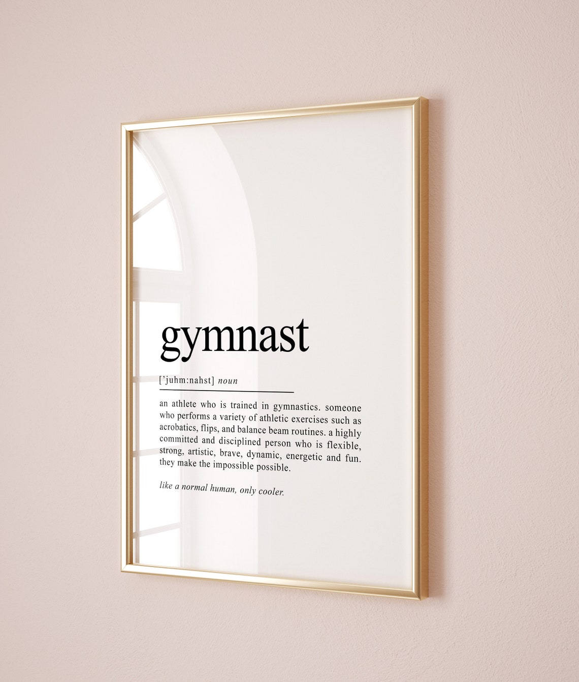 Gymnastics Gifts For Gymnast Girl Gymnast Definition Wall Art Gymnastics Coach Print Gymnastics Mom Poster Gymnastics Team Award - Image 2