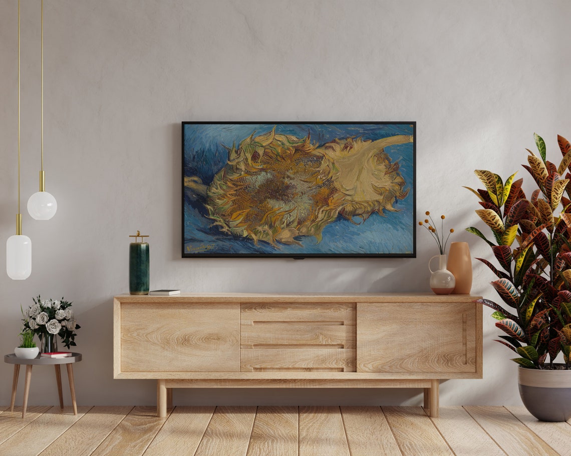Van Gogh Two Sunflowers Post-Impressionist Classic Art Poster - Image 2