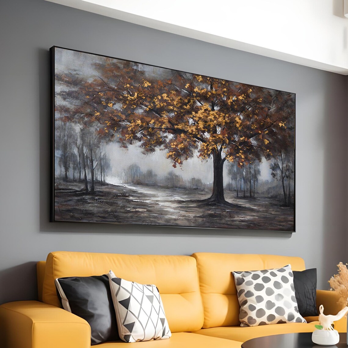 Autumn Tree Art Print, Contemporary Living Room Decor - Image 5