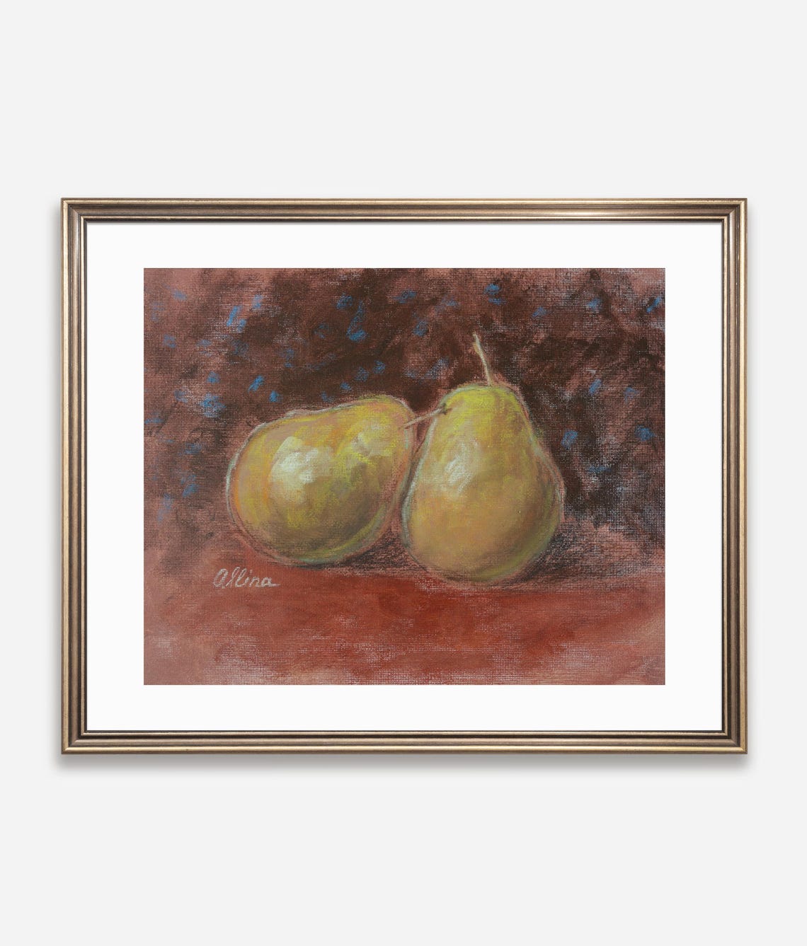 Pears Dark Painting Art Print
