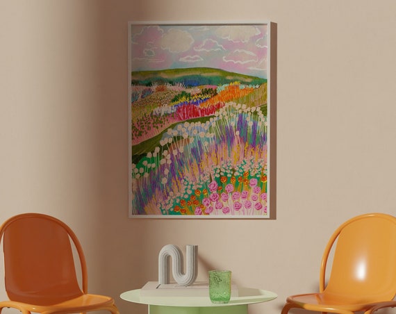 Colorado Mountain Travel Poster, Scenic Art Print