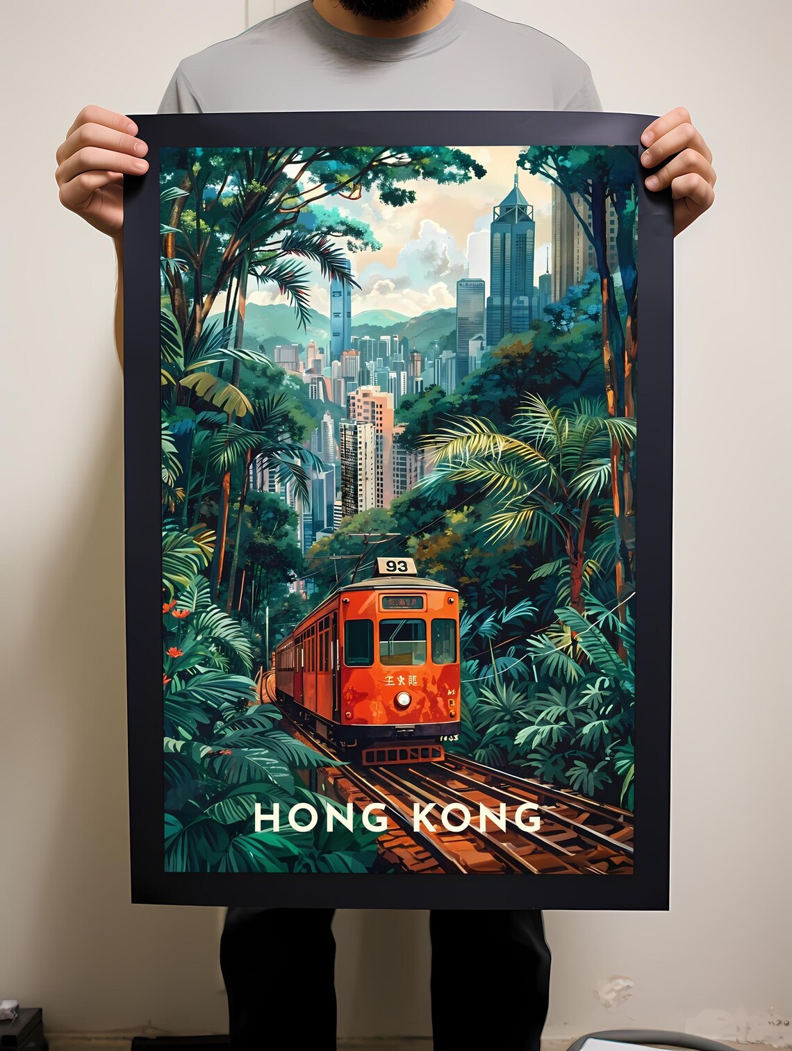 Hong Kong Travel Poster, Asia Wall Art Print - Image 2