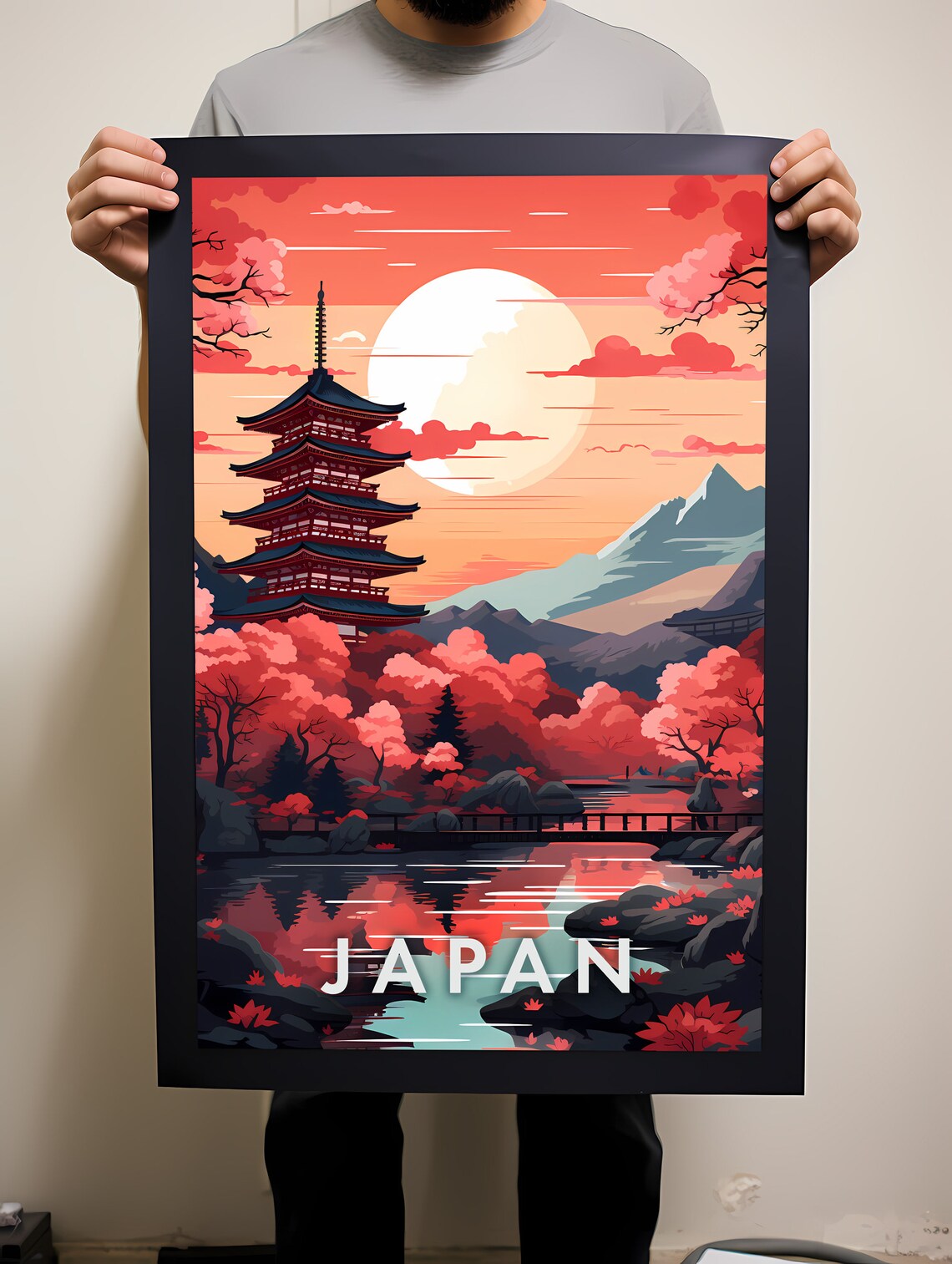 Japan Kyoto Travel Poster, Travel Poster