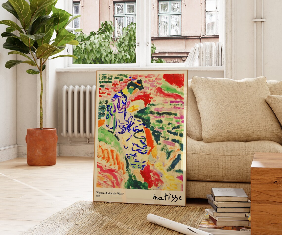 Henri Matisse Woman Beside The Water 1905 Fauvist Colorful Art Print - Image 2