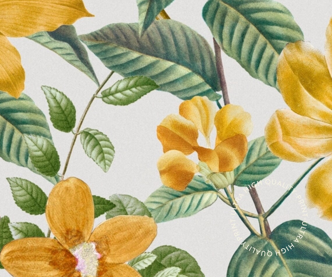 The Flower Market Posters Yellow Flower Wall Art For Living Room Vintage Flower Market Print Botanical Prints Office Wall Art - Image 5