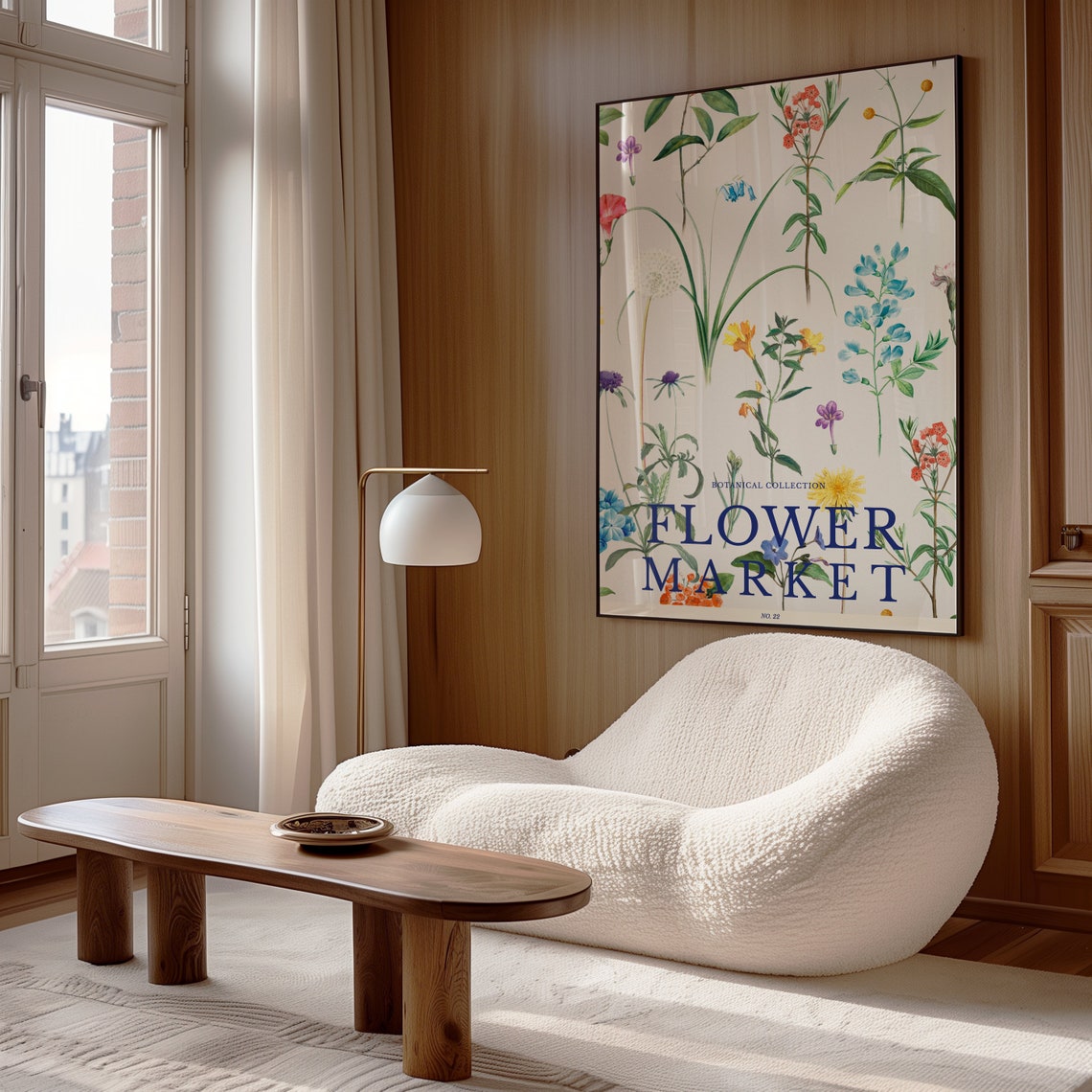 Flower Market No 22 Wildflower Botanical Watercolor Floral Poster - Image 4