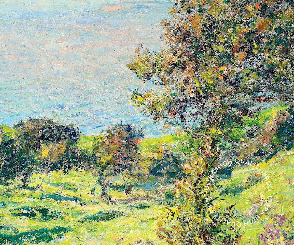 Claude Monet Seine At Port Villez Green Landscape Exhibition Art Poster - Image 5